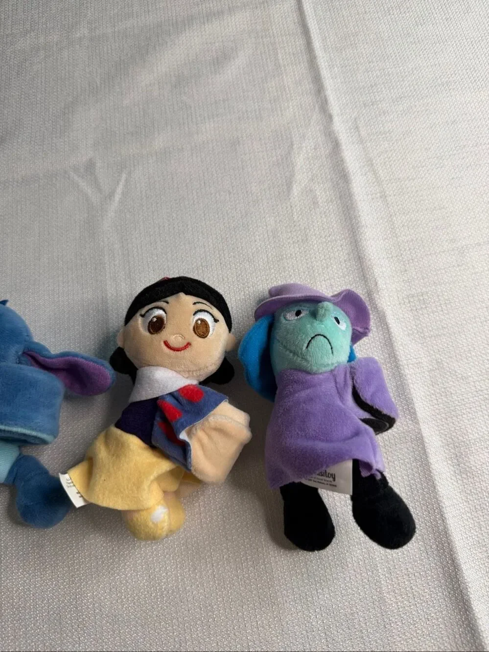 Disney Slap Bracelet Plush Lot of 3 Stitch Snow White Eeyore Vintage Toys